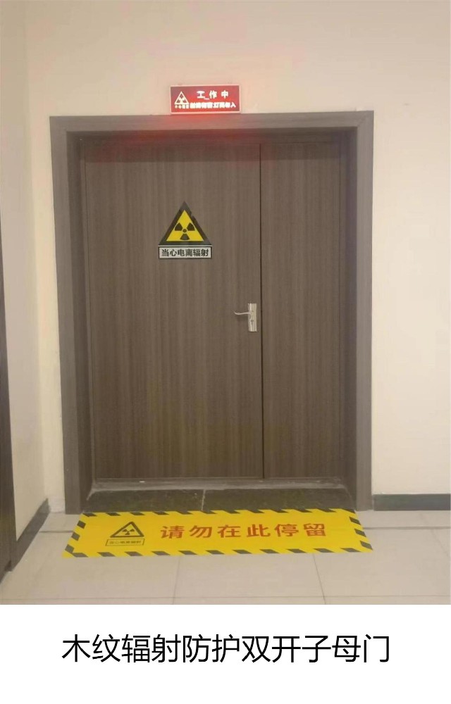 木紋輻射防護(hù)雙開(kāi)子母門